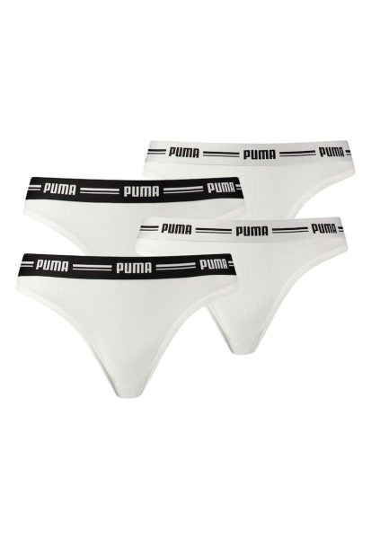 Set de chiloti tanga din amestec de modal cu banda logo - 4 perechi