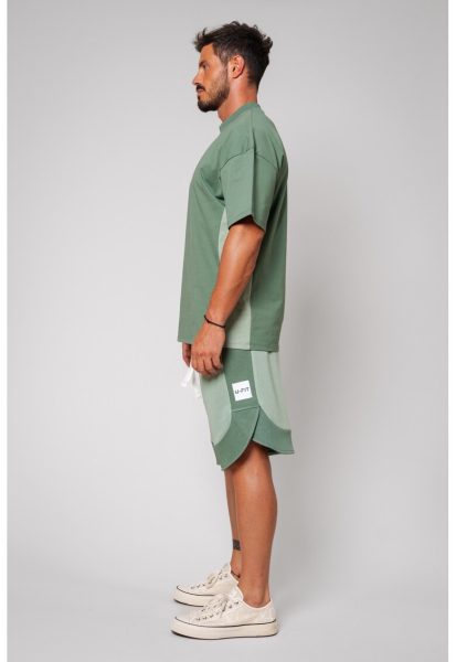 Set Kobe tricou si pantalon scurt Oversized Dark Olive 13384