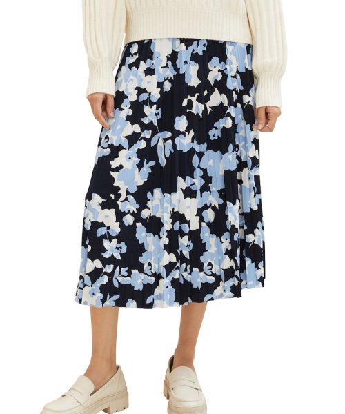 Fusta plisata cu model floral