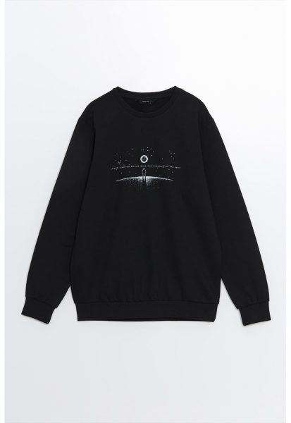 Bluza de trening din amestec de bumbac cu imprimeu