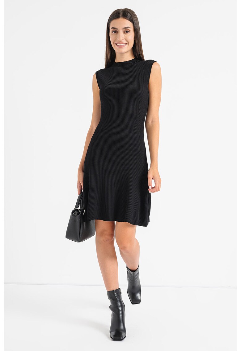 Rochie mini evazata cu striatii