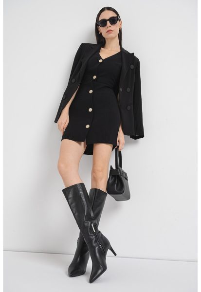 Rochie-vesta cu decolteu in V