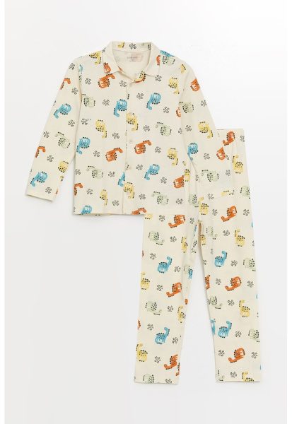 Pijama de bumbac cu model