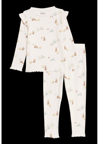 Pijama cu imprimeu cu iepuri