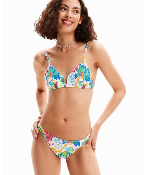 Sutien de baie cu imprimeu tropical