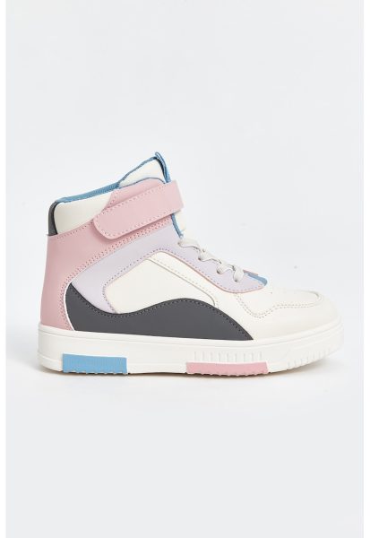 Pantofi sport mid-high de piele ecologica