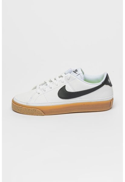 Pantofi sport de piele ecologica cu imprimeu logo Court Legacy