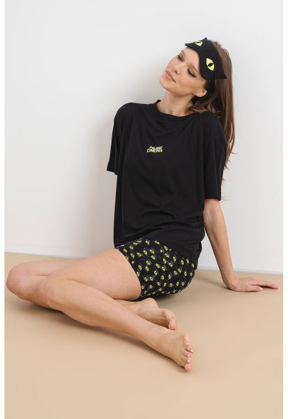 Pijama din amestec de modal cu model