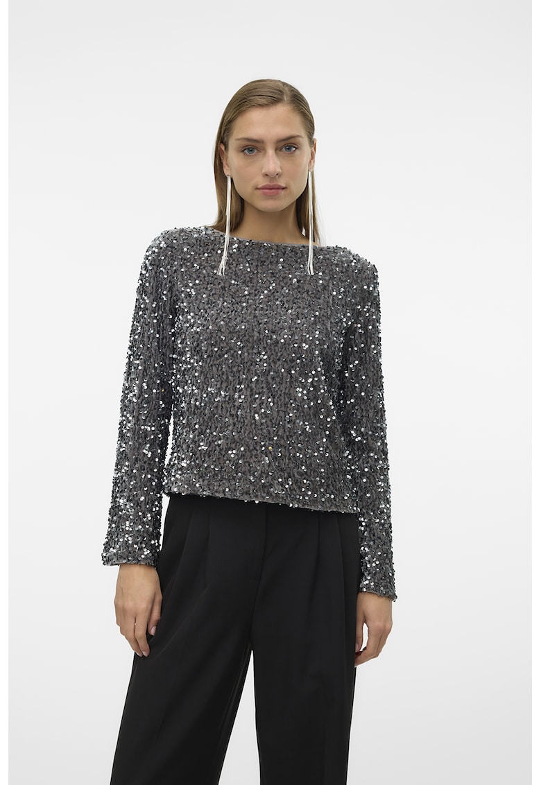 Bluza cu aplicatii de paiete