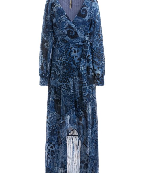 Rochie asimetrica cu imprimeu paisley