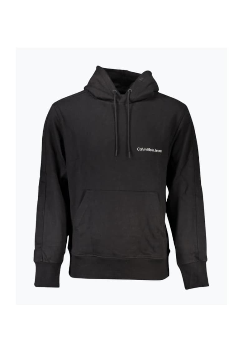 Hanorac barbati fara inchidere - logo si croiala Regular Fit - Negru