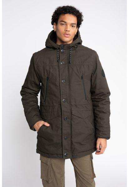 Geaca parka slim fit din bumbac