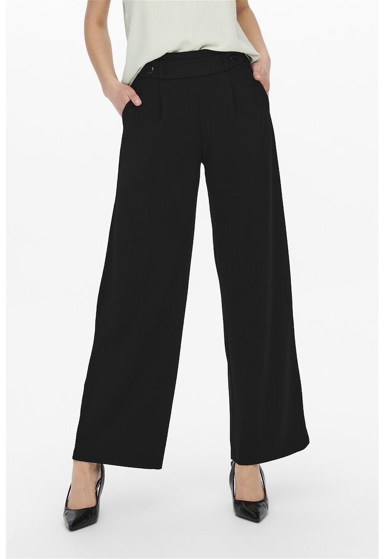 Pantaloni cu talie inalta si croiala ampla