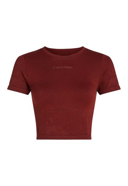 Tricou crop cu logo pentru fitness