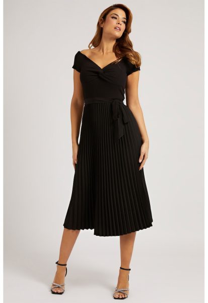 Rochie midi cu pliuri