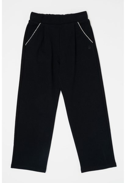 Pantaloni de trening cu talie elastica si strasuri