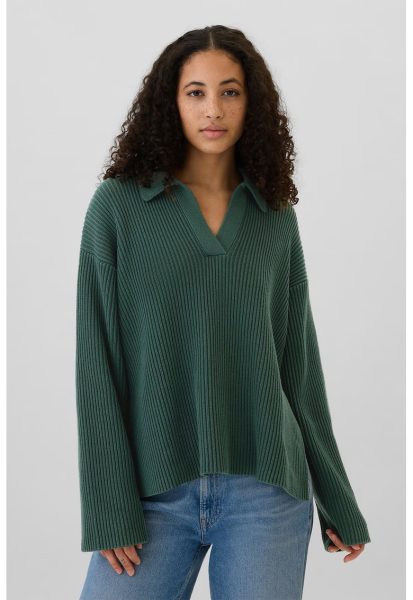 Pulover striat cu maneci cazute