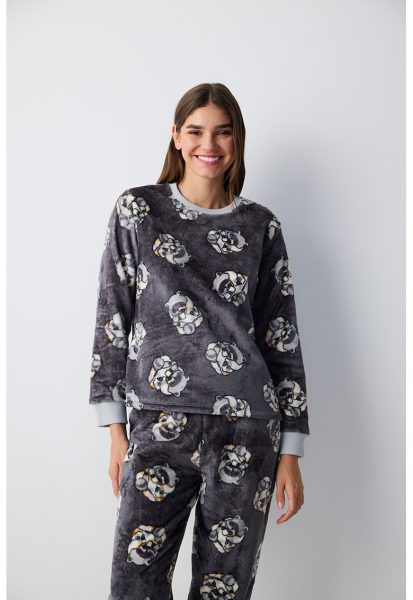 Pijama pufoasa cu model