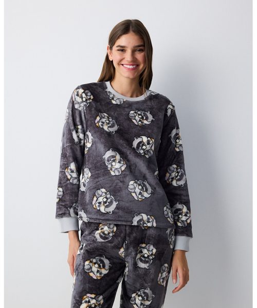 Pijama pufoasa cu model