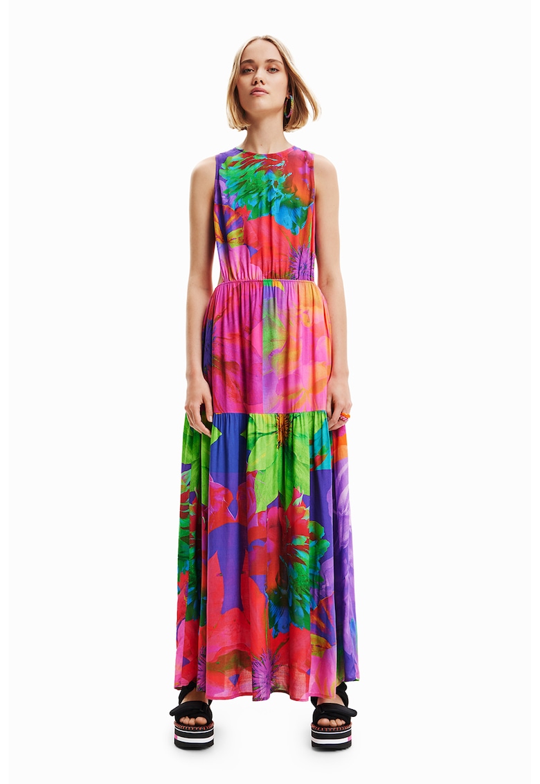 Rochie din viscoza cu talie elastica