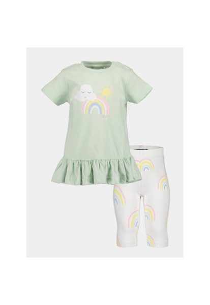 Compleu copii - 76349 - Bumbac - Verde/Alb
