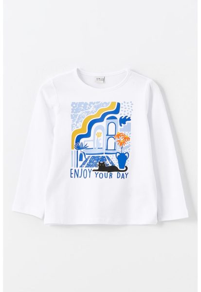 Bluza din bumbac cu imprimeu grafic