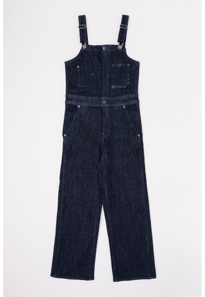 Salopeta de denim cu buzunar aplicat