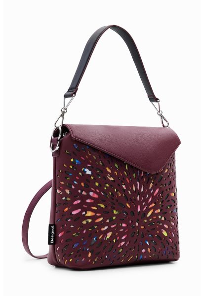 Rucsac de piele ecologica cu model perforat