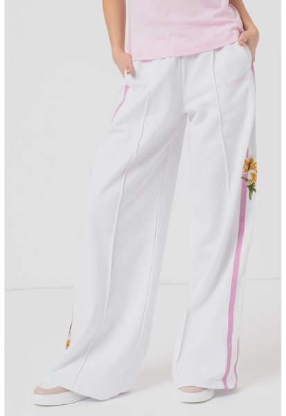 Pantaloni de trening cu hibiscus brodat - pentru antrenament