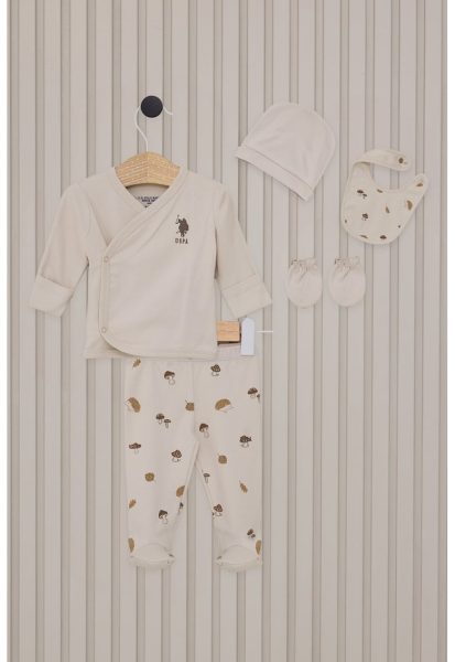 Set de imbracaminte de bumbac cu logo - 2 piese
