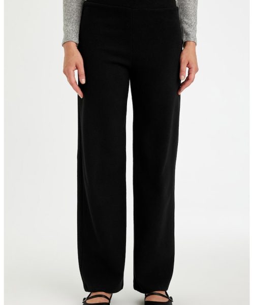 Pantaloni drepti cu banda elastica in talie
