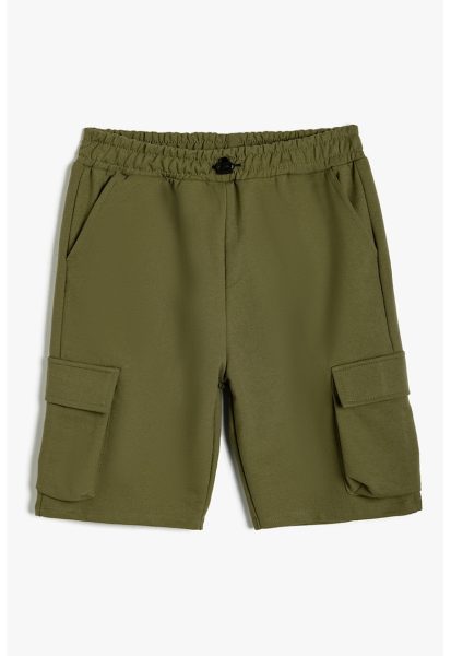 Pantaloni scurti cargo cu snur de ajustare