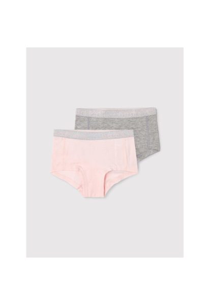 Set 2 perechi boxeri copii - 30493 - Roz/Gri - Bumbac