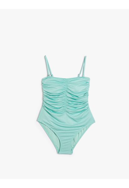 Costum de baie intreg drapat