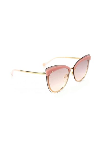 Ochelari de soare cat-eye cu brate metalice