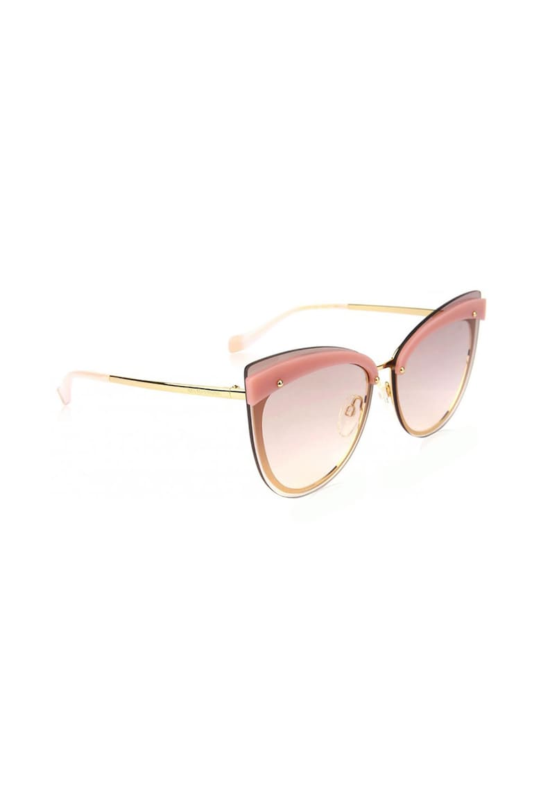 Ochelari de soare cat-eye cu brate metalice