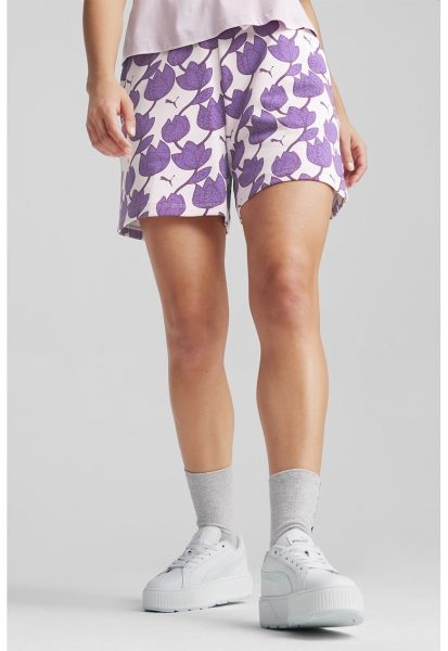 Pantaloni scurti cu imprimeu si buzunare Blossom