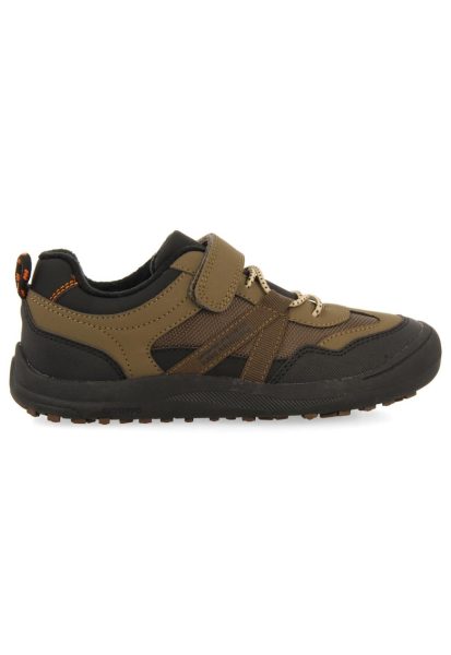 Pantofi sport de piele ecologica si material textil cu velcro