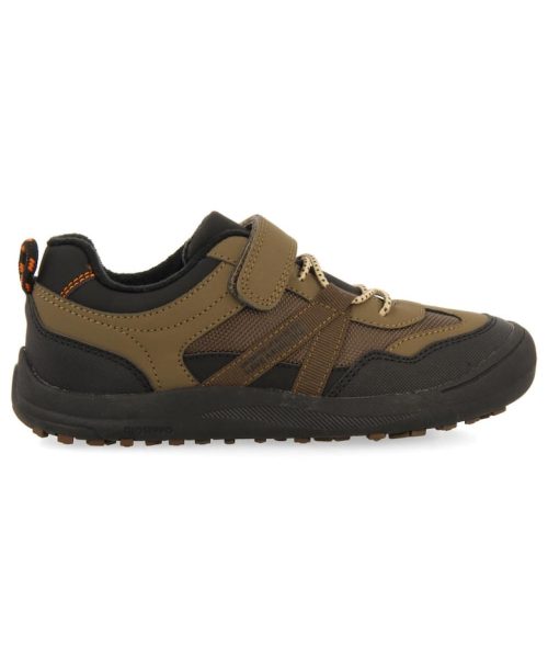 Pantofi sport de piele ecologica si material textil cu velcro