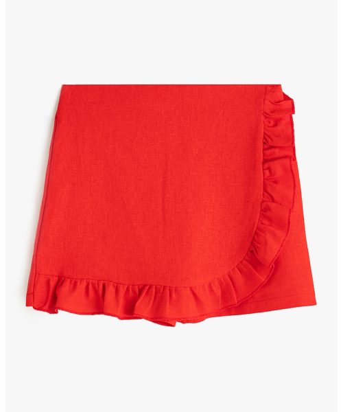 Fusta-pantalon cu talie inalta