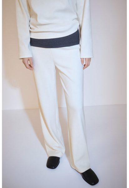 Pantaloni drepti cu aspect texturat Panita