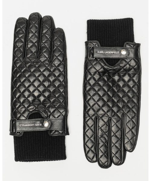 Manusi de piele cu model matlasat Essential