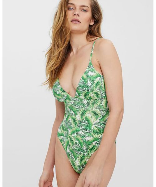 Costum de baie intreg cu imprimeu tropical