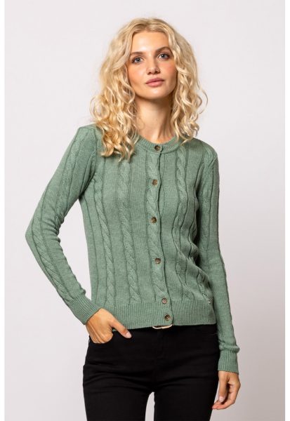 Cardigan cu model torsade Hanoli