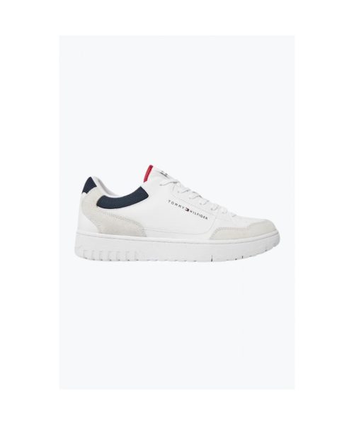 Sneakers barbati Th Basket Core Lth Mix Ess alb