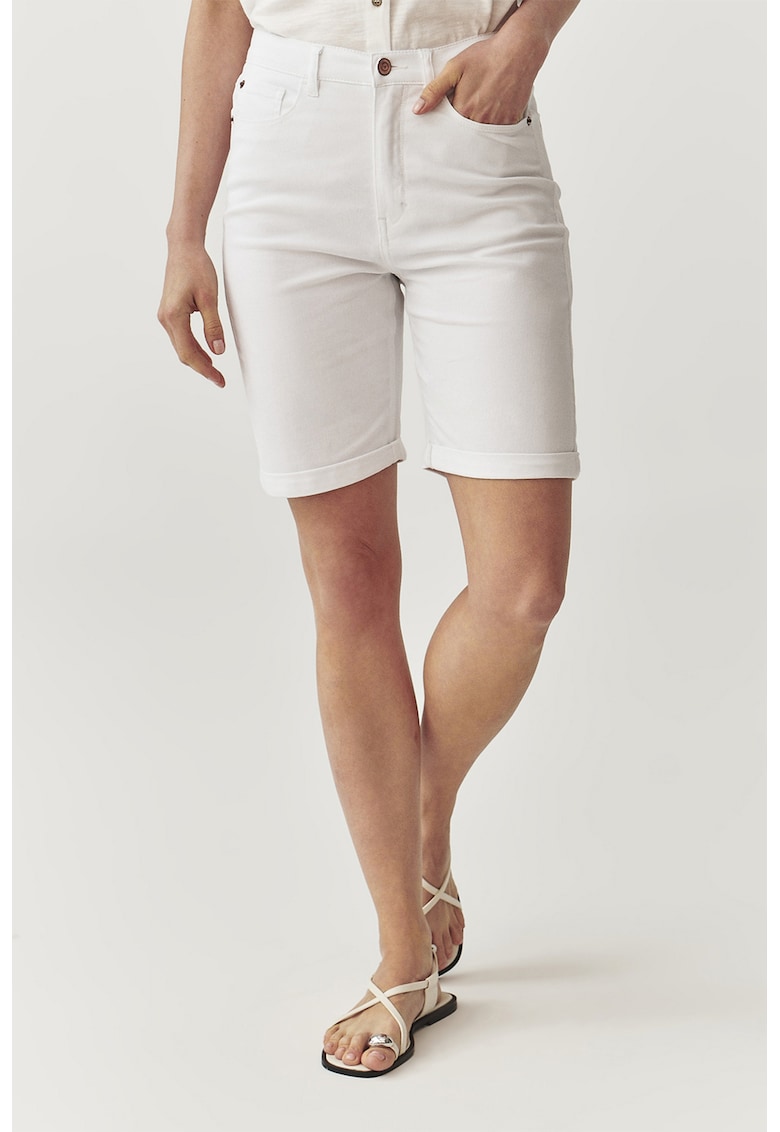 Pantaloni scurti de denim cu talie medie