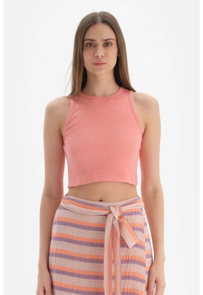 Top crop de plaja din amestec de modal