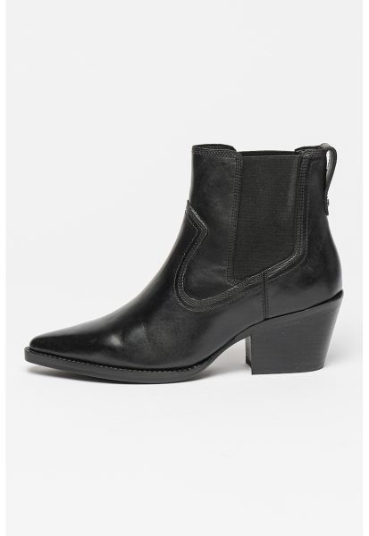 Botine Chelsea de piele cu varf ascutit