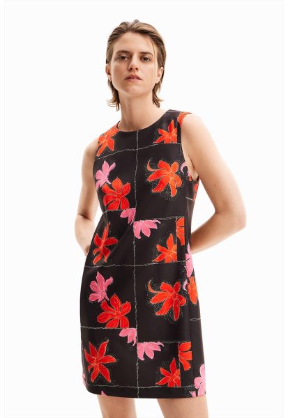 Rochie cu imprimeu - fara maneci