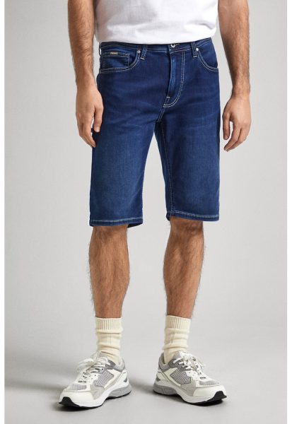 Bermude din denim cu 5 buzunare